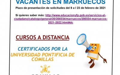 MAESTROS Y PROFESORES EN EL EXTRANJERO, VACANTES EN MARRUECOS